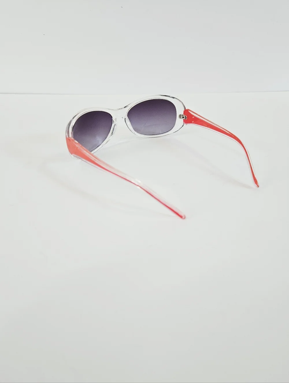 Vintage Dolce & Gabbana Wayfarer Red Large Gradient Frame Smoke Lens Sunglasses